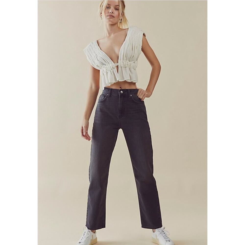 Free People We the Free Pacifica High Rise Slim Straight Leg Jeans NWT Size 30